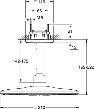 ������� ��� Grohe Rainshower SmartActive 310 Cube 26481AL0 ������ ������