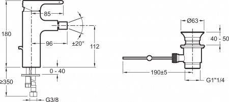 ��������� Jacob Delafon Singulier E10865-CP ��� ����