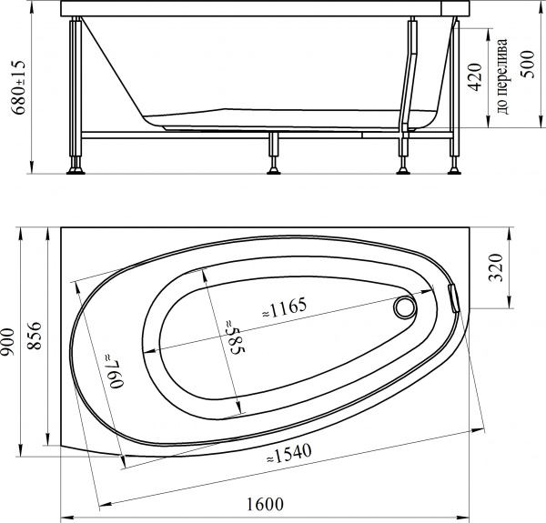 ��������� ����� Radomir ������ 1-01-0-1-1-032 160x90, �����