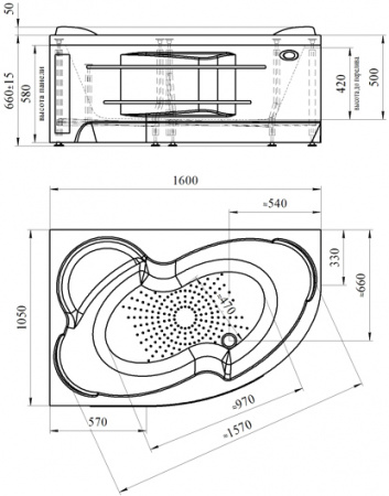 ��������� ����� Radomir Vannesa Massage ���� 160�105, � ��������, ������� � �������������������, �����, L