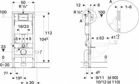    VitrA Integra 7040B003-0075 + - VitrA 110-003-019 +  Geberit Duofix 458.133.21.1   , 