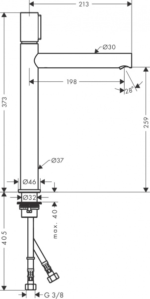 ��������� Axor Uno 45014820 ��� ��������, ����������� ������