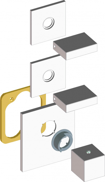 ��������� Bossini Rectangular 2 Outlets LP Z033203 ��� ����� � �����, ����