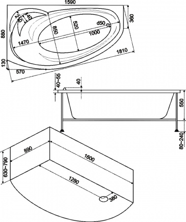 ��������� ����� Bas ������� �� �����18 160x100 L � �/� + ��������