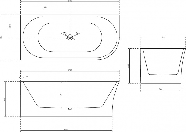��������� ����� Abber AB9257-1.7 L 170x80