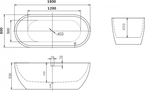 ��������� ����� Art&Max AM-218-1800-800 180x80