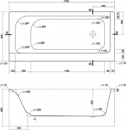 ��������� ����� Cersanit Smart 170x80 L + ����-�������