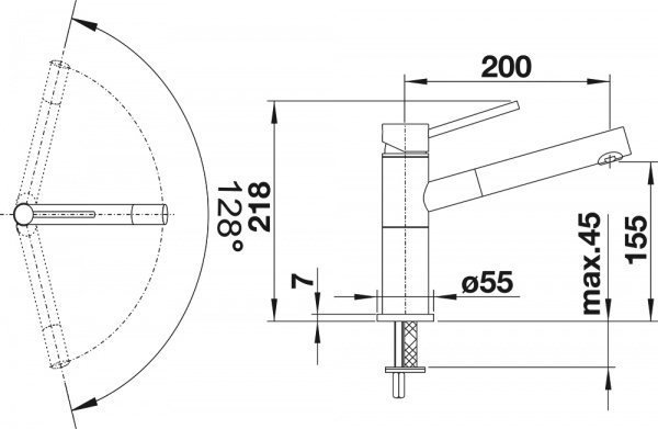 ��������� Blanco Alta-S Compact 515333 ��� �������� �����