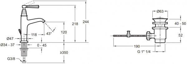 ��������� Jacob Delafon Cleo1889 E24307-BGG ��� ��������