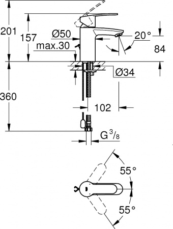 ��������� Grohe Eurostyle Cosmopolitan 3355720E ��� ��������, ����
