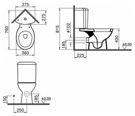 ������-������� VitrA Arkitekt 9754B003-7200