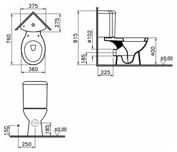 ������-������� VitrA Arkitekt 9754B003-7200