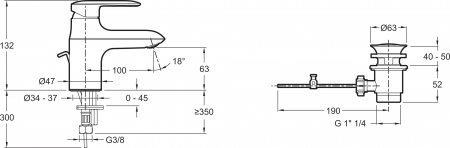 ��������� Jacob Delafon Kumin E99980-CP ��� ��������