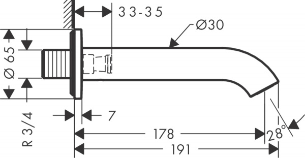 ����� Axor Uno 38411820 ��� �����, ����������� ������