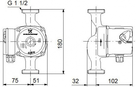 �������������� ����� Grundfos UPS 25-60 180