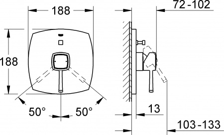 ��������� Grohe Grandera 19920IG0 ��� ����� � �����