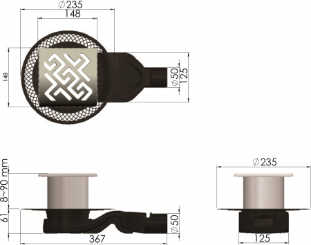   Berges Wasserhaus Platz Antik 092161 15 