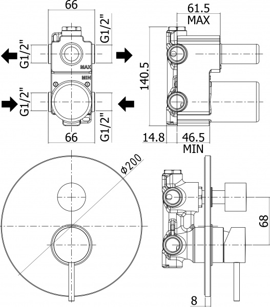 ��������� Paffoni Light LIG018CR � ���������� ������, ��� ����� � �����