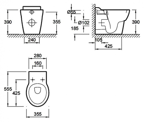 ������ ���������� Jacob Delafon Ove E1584