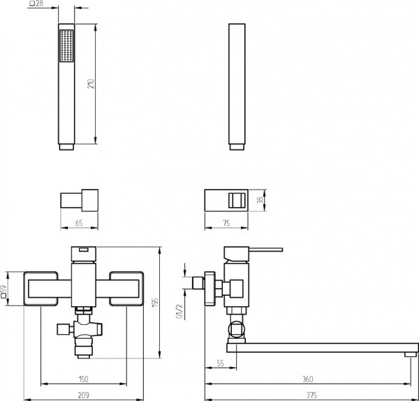 ��������� Veragio Squadrina VR.SQR-4505.CR �������������