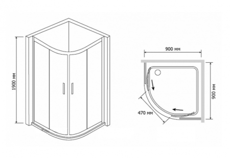 ������� ������ RGW Passage PA-50 900x900x1900 ������� ����, ������ ������