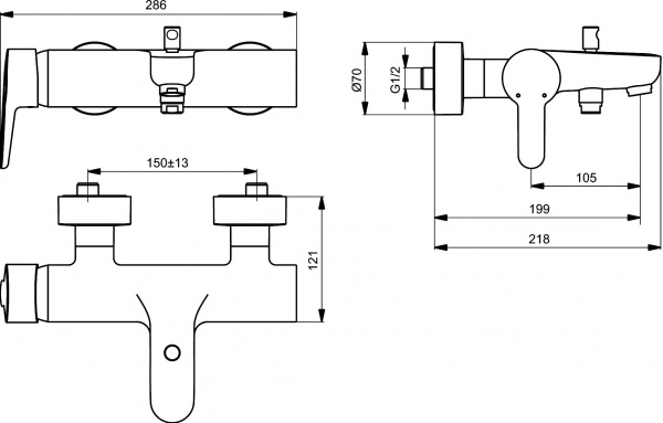 ��������� Ideal Standard Connect Blue B9921AA ��� ����� � �����