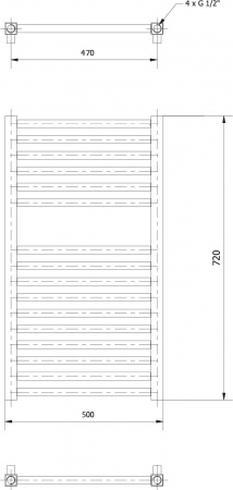 ����������������� ������������� Luxrad Kwadro 065267 72�50 R, ������, �������������� selmo pad