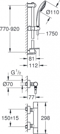 ������� �������� Grohe Grohtherm 1000 Cosmopolitan m 34321002