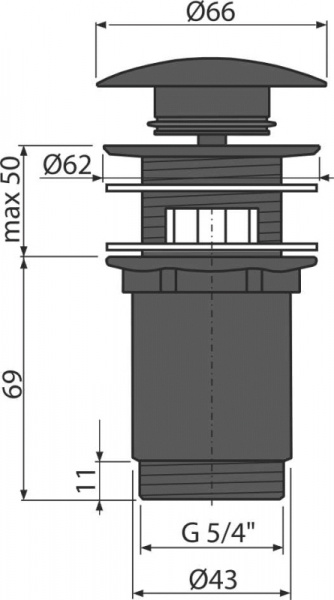 ������ ������ ��� �������� AlcaPlast A392 BLACK