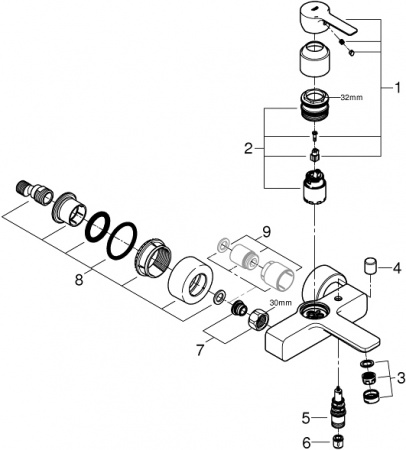��������� Grohe Lineare New 33849001 ��� ����� � �����