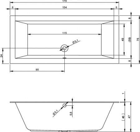 ��������� ����� Riho Lugo 170x75
