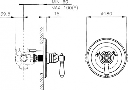 ��������� Nicolazzi Thermostatico 4914CR69 ��� ����, ����