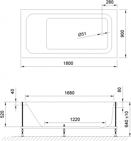 ��������� ����� Royal Bath Accord 180x90, � ��������