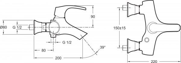 ��������� Jacob Delafon Symbol E71680-CP ��� ����� � �����