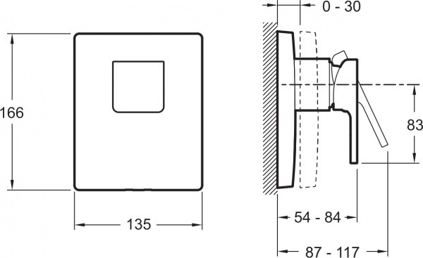 ��������� Jacob Delafon Strayt E98632-CP ��� ����