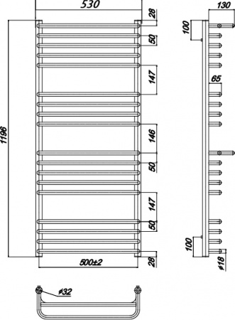 ����������������� ������� Ravak Optima 500x1200_W
