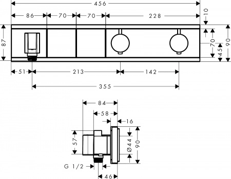 ��������� Hansgrohe RainSelect 15355600 ��� ����, ������ - ����