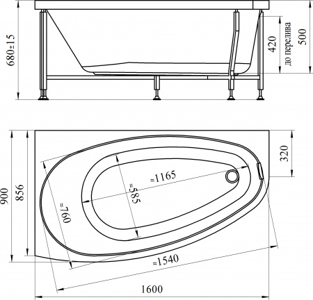 ��������� ����� Radomir ������ 1-01-0-2-1-032 160x90, ������