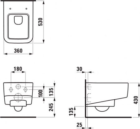 ������ ��������� Laufen Pro S Rimless 8.2096.2.000.000.1 ��� ������