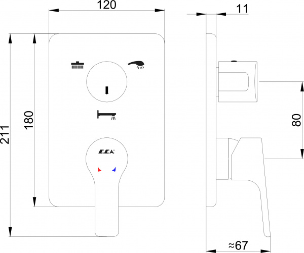 ��������� E.C.A. Luna 102167306EX-K ��� ����� � �����, ����
