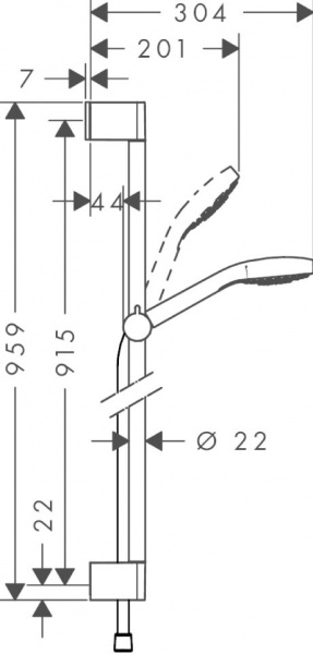 ������� �������� Hansgrohe Croma Select S Vario Uni 26572400