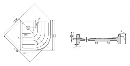 ������ ��� ���� Ravak Ronda-90 EX