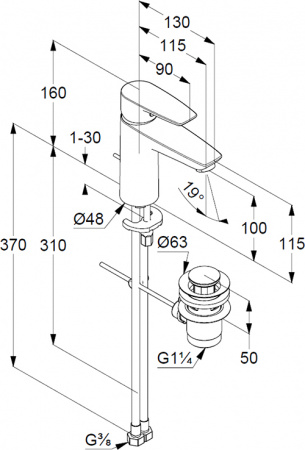 ��������� Kludi Pure&Solid 342900575 ��� ��������