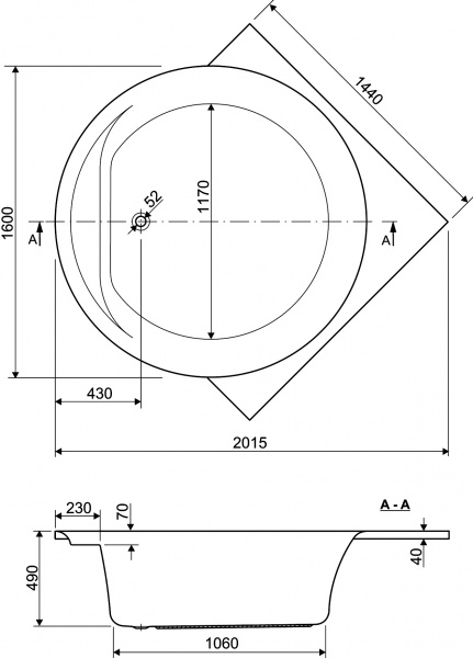 ��������� ����� Cezares Fi Corner 160x160