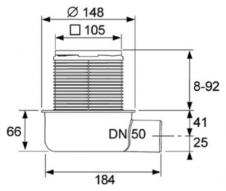 ���� ��� ���� Tece TECEdrainpoint S 50 3601050