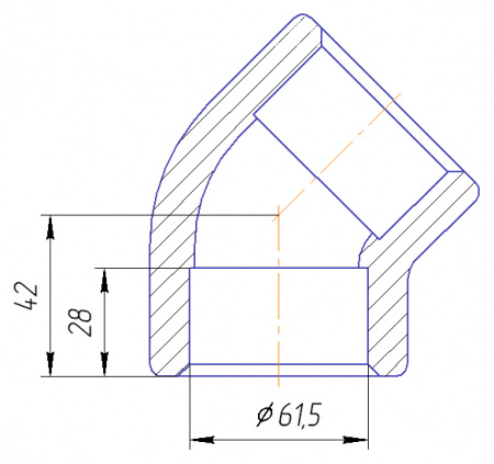 �������� Kalde 3212-elb-630045 45� 63 ��