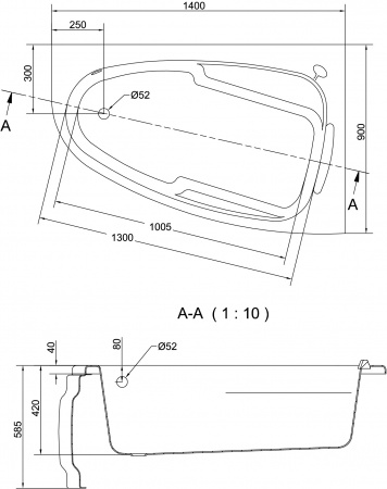 ��������� ����� Cersanit Joanna 140x90 R ������ �����