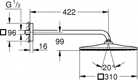 ������� ��� Grohe Rainshower Mono 310 Cube 26564000