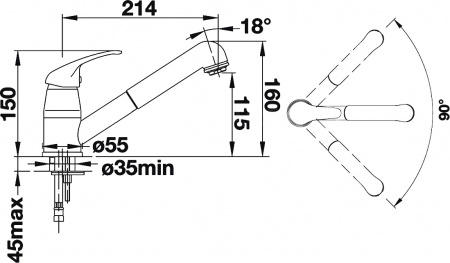 ��������� Blanco Daras-S 524191 ��� �������� �����
