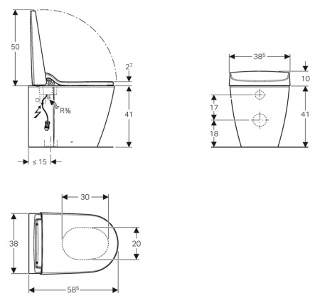 ������ ���������� Geberit AquaClean Sela 146.175.11.1